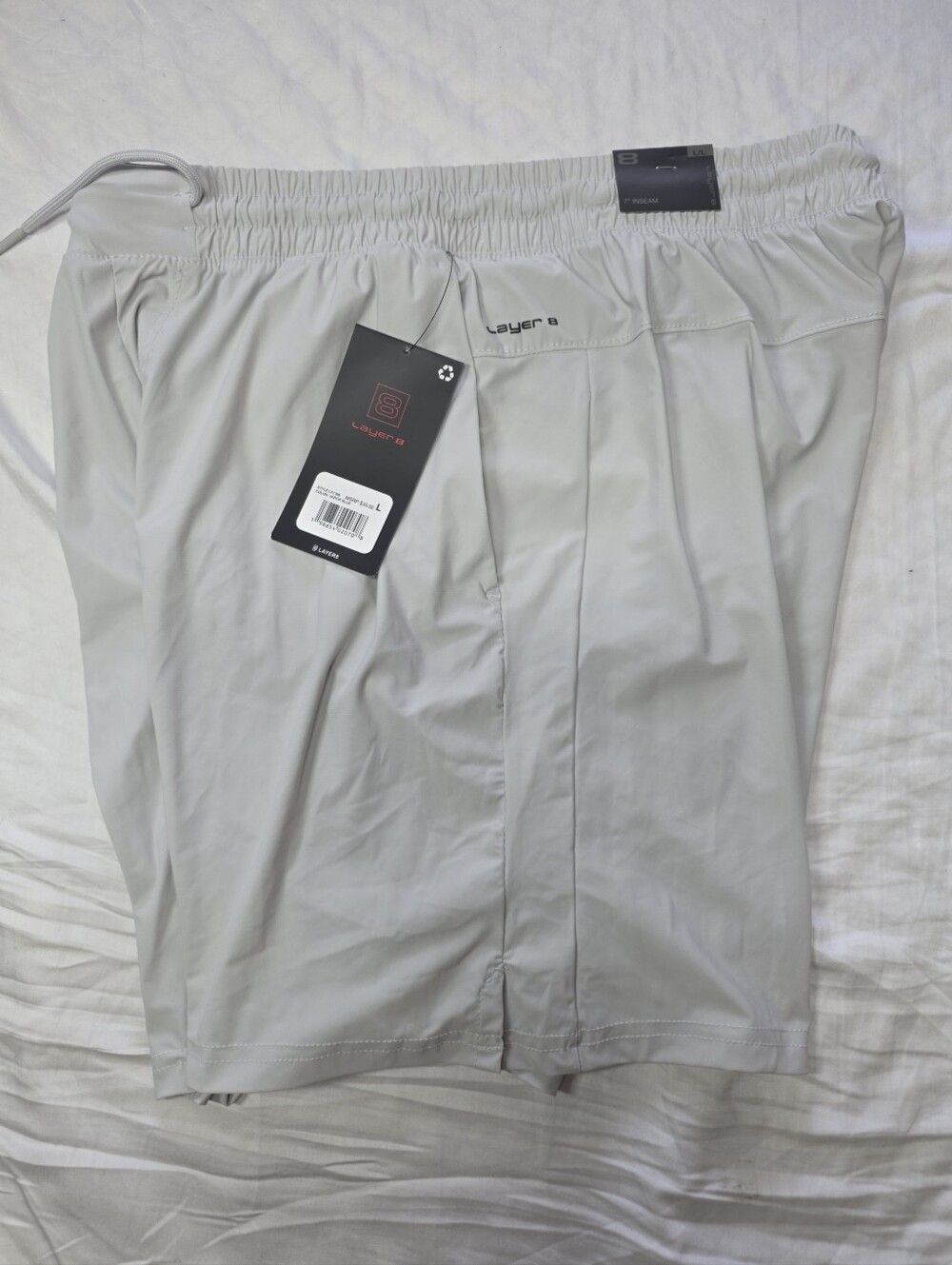 Men's Layer 8 Gray Nylon Blend 7 Inseam Large